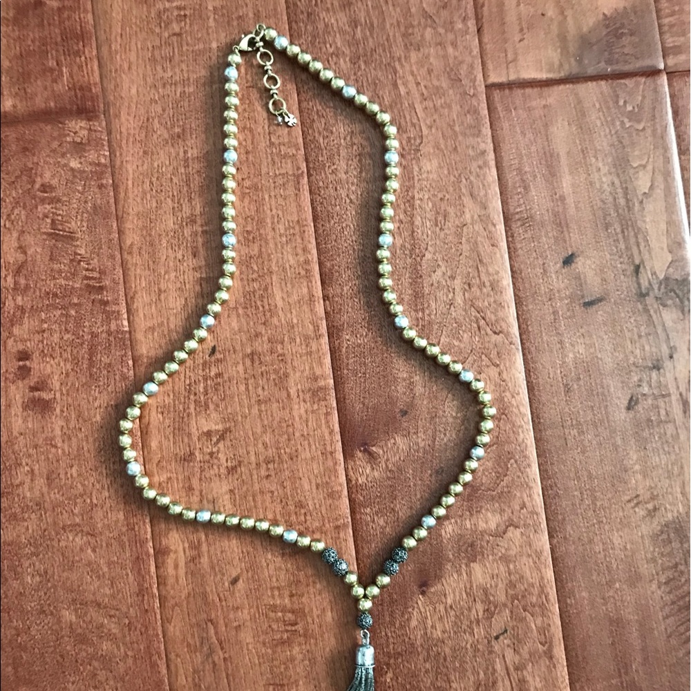 Lucky Brand Two-Toned Fringe Necklace